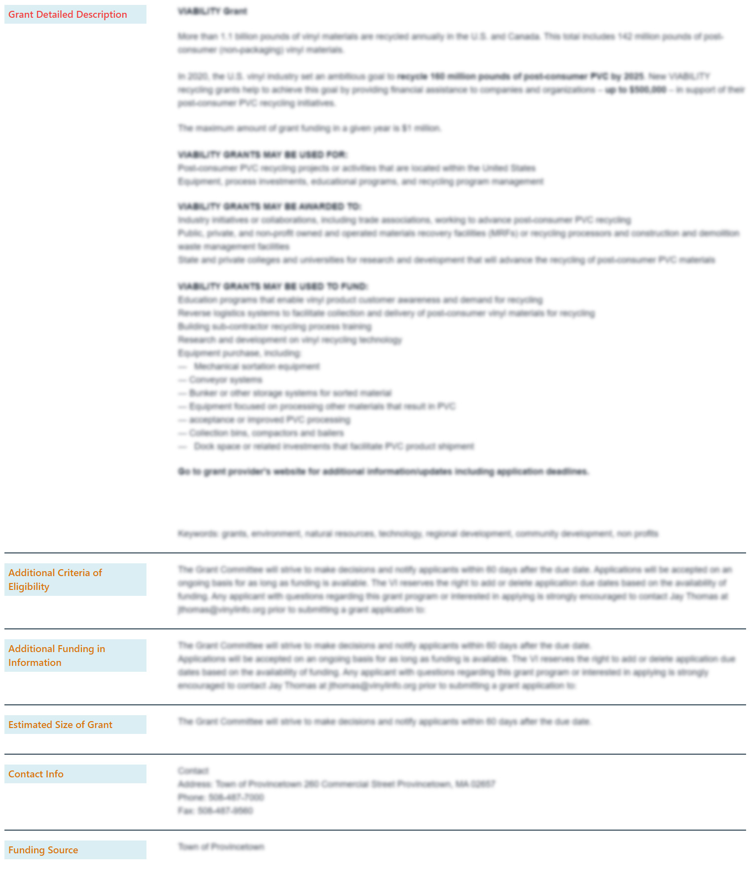 Grant Portal - Job Training Funding Eligibility & Constraints 57205